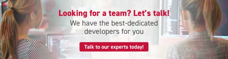 a CTA banner for dedicated team services