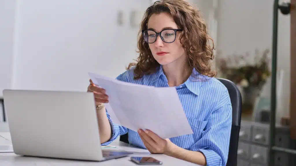 business woman planning 2025 budget